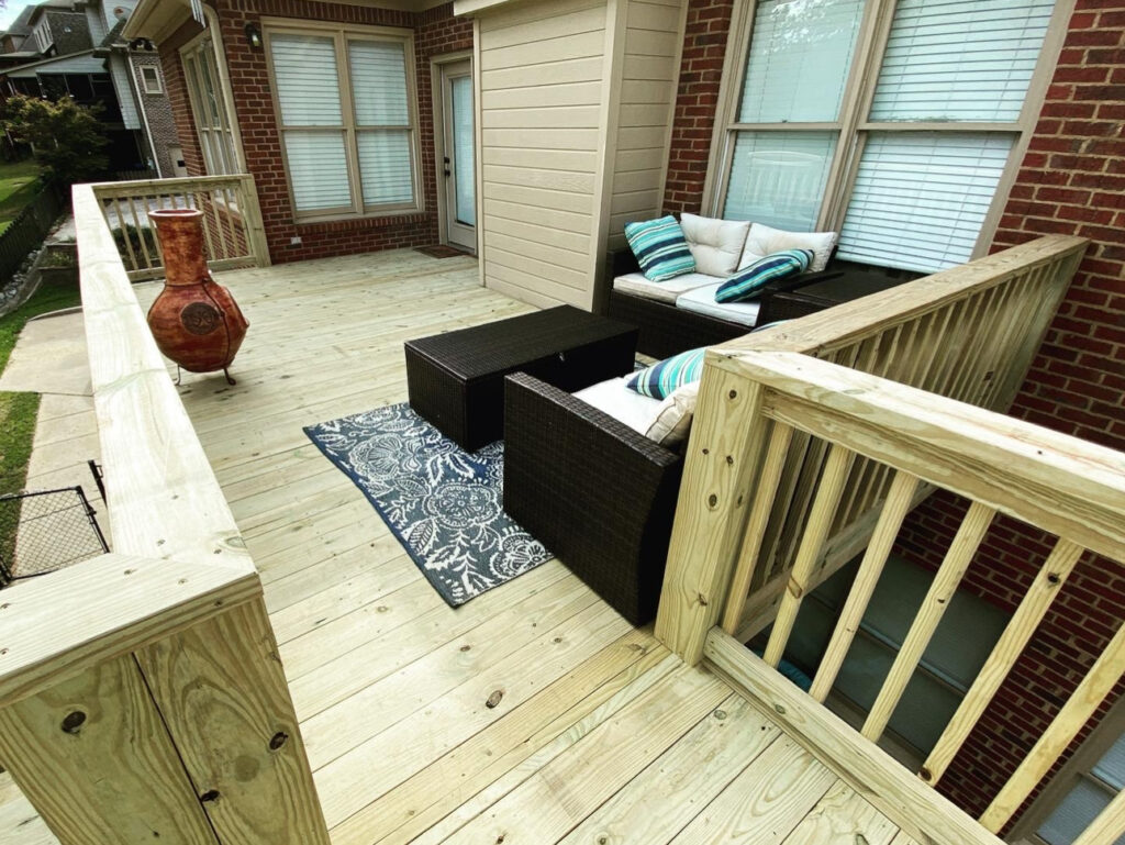 Pine deck