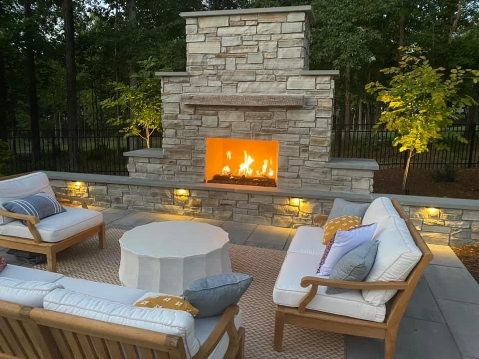 Outdoor Fireplace Rock With Mantle outdoor living solution in Birmingham