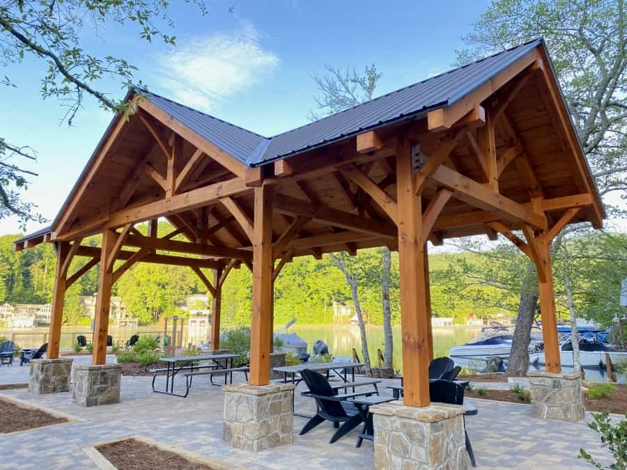 timber-frame-pavilion Lake